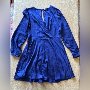 Express Royal Blue Wrap Dress
